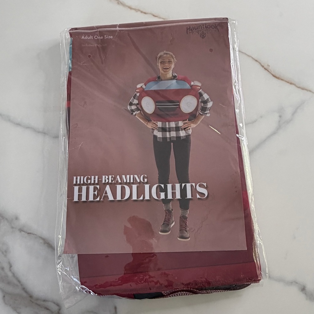 NWT Headlights costume ADULT one size UNISEX